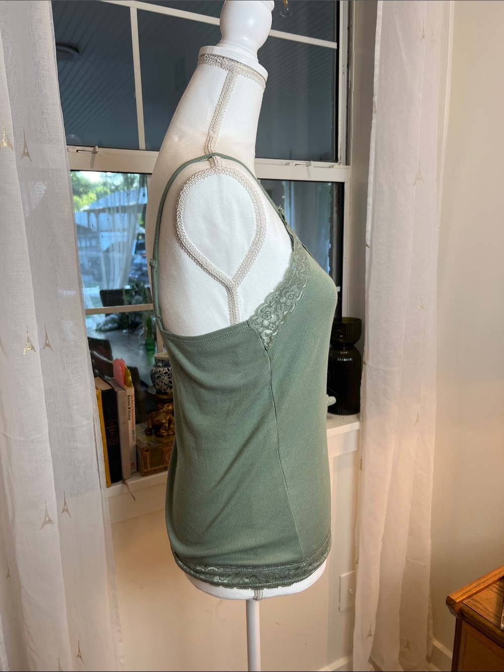 wild fable Sage Green Lace Trim Camisole size medium. - Picture 6 of 9